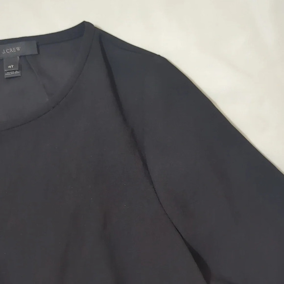 NWOTs J Crew Tiered Bell Sleeve Top Black Crepe Size 4T Spring 2025 - Picture 11 of 16